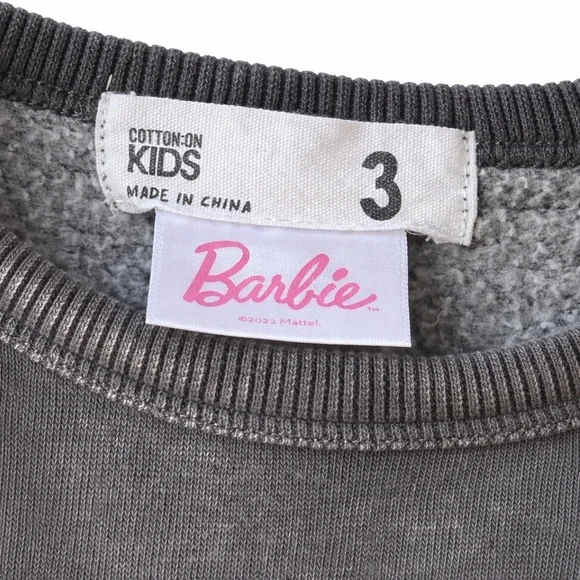 Barbie Girls Sweatshirt | Toddler Size 3 | Cotton On Kids | NWOT - Picture 2 of 3